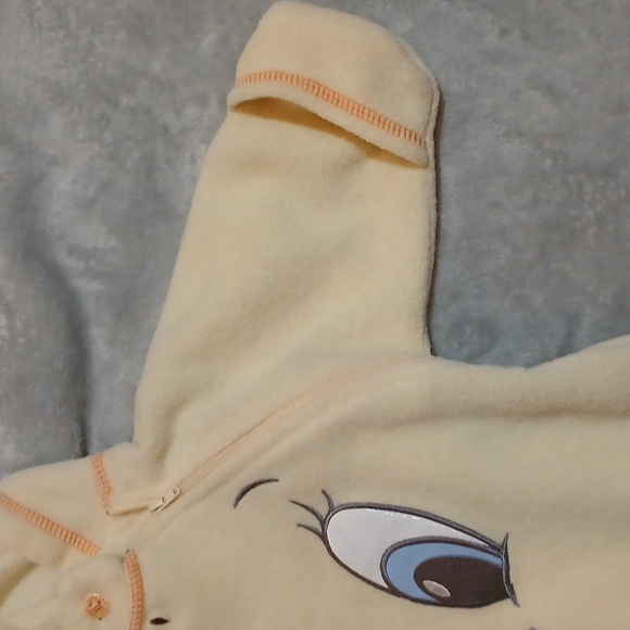 Vintage baby looney tunes tweety bird one piece warm pale yellow 0-6 months - Picture 11 of 11